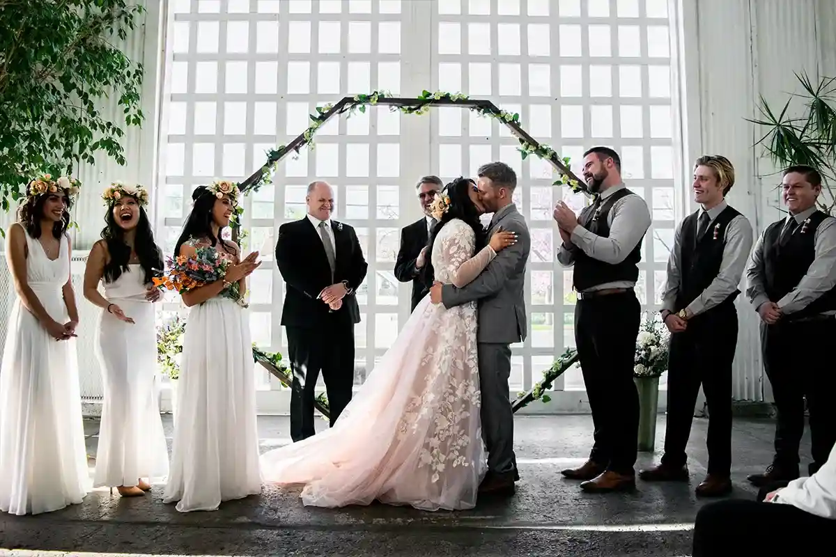 indoor wedding ceremony